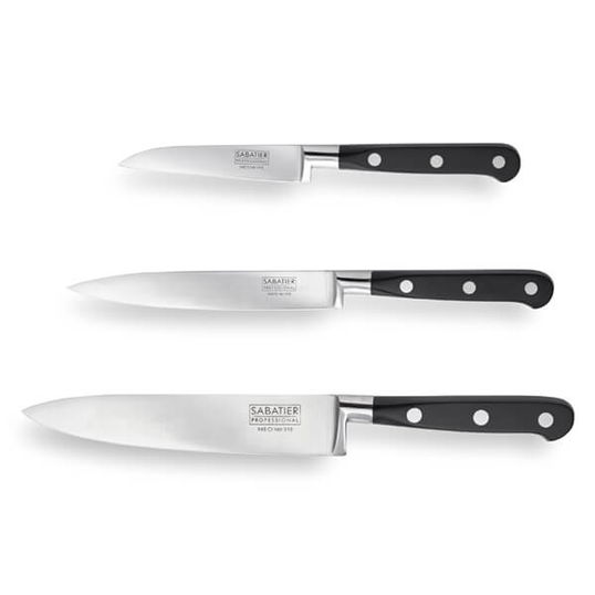 Sabatier Professional 3 Piece Paring, All Purpose & 15cm Chef`s Knife Set