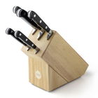 Sabatier Professional 5 Piece Knife Set & Classic Rubberwood Knife Block