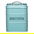 Living Nostalgia Vintage Blue Biscuit Tin