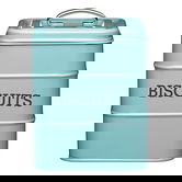 Living Nostalgia Vintage Blue Biscuit Tin