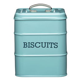 Living Nostalgia Vintage Blue Biscuit Tin