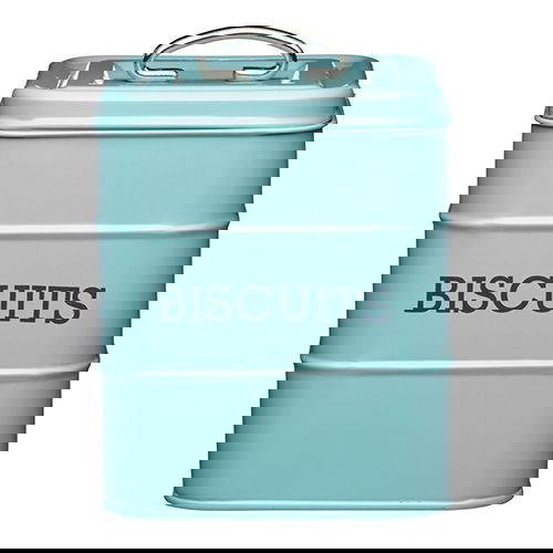 Living Nostalgia Vintage Blue Biscuit Tin