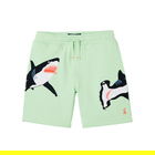 Joules Kids Light Green Sharks Hamden Novelty Sweat Shorts