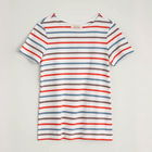 Seasalt Sailor T-Shirt Tri Breton Chalk Orange Coral