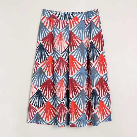 Seasalt Fairy Folk Skirt Scallop Fans Chalk