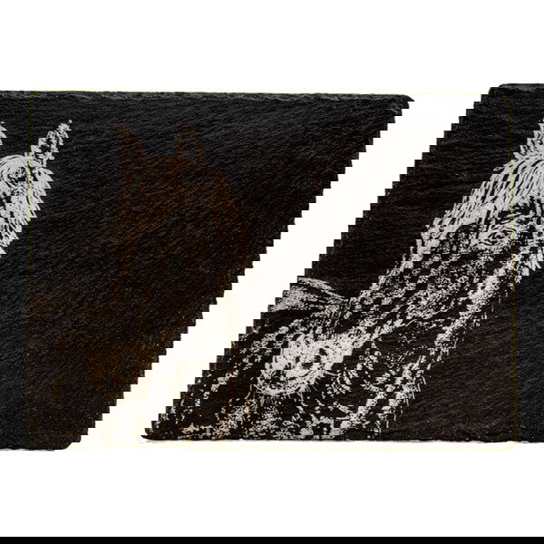 The Just Slate Company Horse Portrait Slate Cheese Board