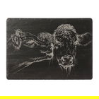 The Just Slate Company Kissing Cows Slate Cheese Board