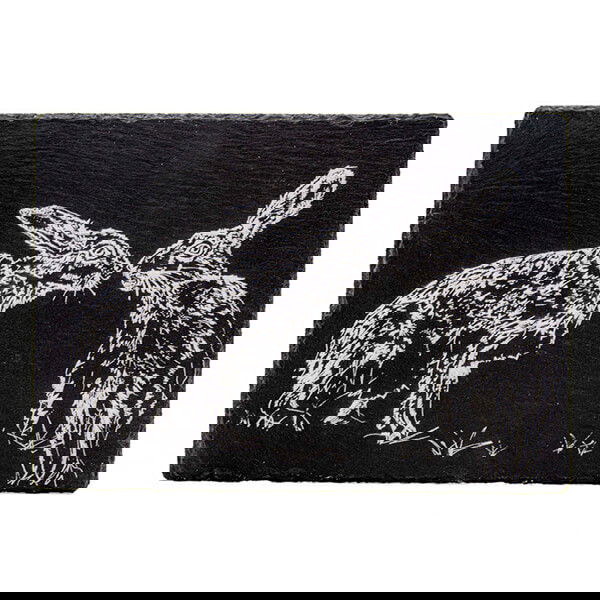 The Just Slate Company Kissing Hares Slate Cheese Board