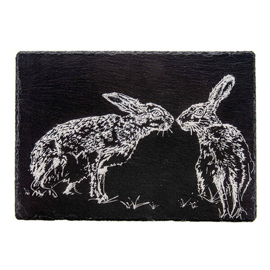 The Just Slate Company Kissing Hares Slate Cheese Board