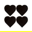 The Just Slate Company Set of 4 Heart Slate Coasters
