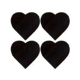 The Just Slate Company Set of 4 Heart Slate Coasters