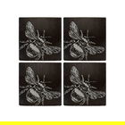 The Just Slate Company Set of 4 Bee Slate Coasters