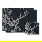 The Just Slate Company Stag Slate Coaster & Place Mat Set