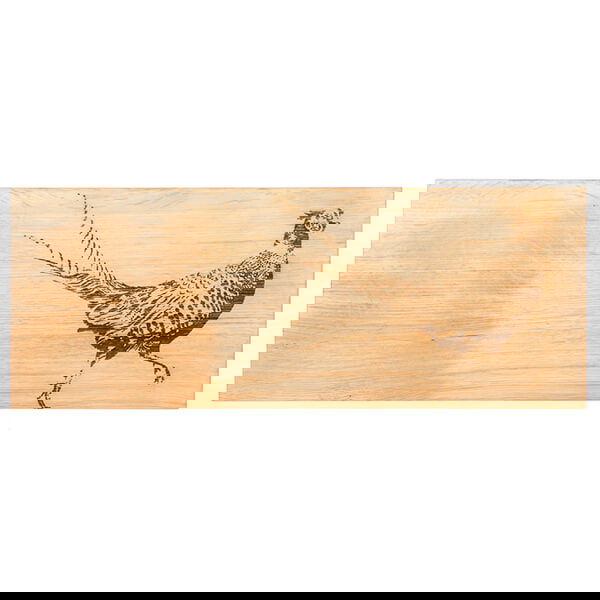 The Just Slate Company Pheasant Large Oak Serving Board