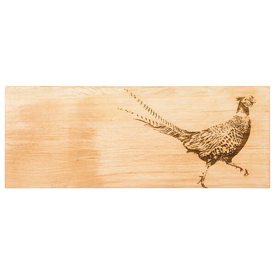 The Just Slate Company Pheasant Large Oak Serving Board