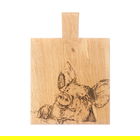 The Just Slate Company Pig Medium Oak Serving Paddle
