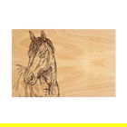 The Just Slate Company Horse Portrait 30cm Oak Serving Board