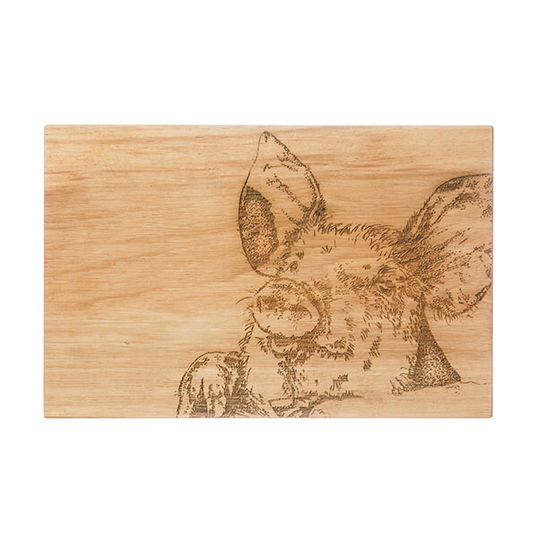 The Just Slate Company Pig 30cm Oak Serving Board