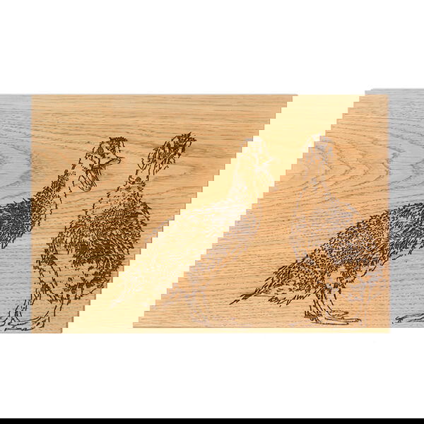 The Just Slate Company Quacking Ducks 30cm Oak Serving Board