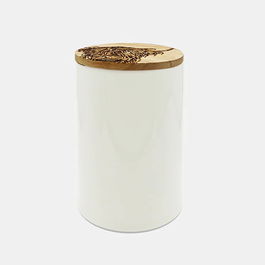The Just Slate Company Highland Cow Oak & Ceramic Medium Storage Jar