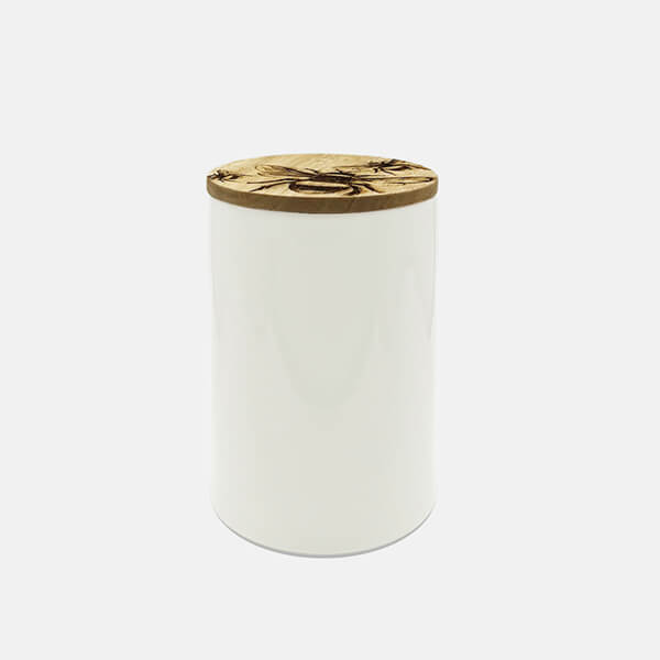 The Just Slate Company Bee Oak & Ceramic Small Storage Jar