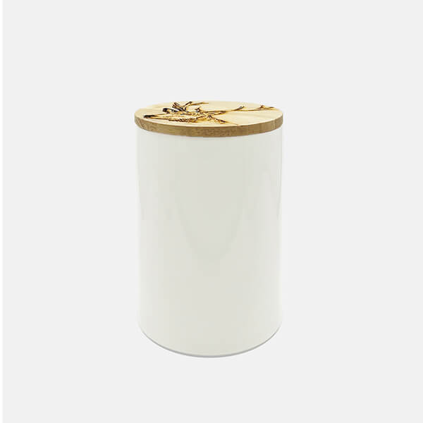 The Just Slate Company Stag Oak & Ceramic Small Storage Jar