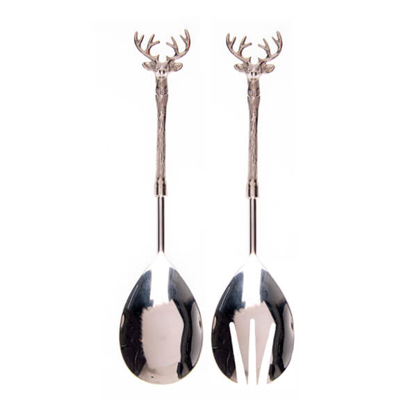 The Just Slate Company Stag Salad Serving Set