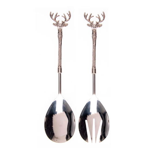 The Just Slate Company Stag Salad Serving Set