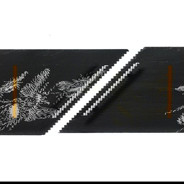 The Just Slate Company Large Bee Slate Serving Tray Gift Boxed