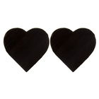 The Just Slate Company Set of 2 Heart Slate Place Mats
