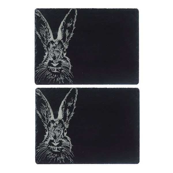The Just Slate Company Set of 2 Hare Slate Place Mats