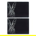 The Just Slate Company Set of 2 Hare Slate Place Mats