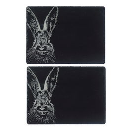 The Just Slate Company Set of 2 Hare Slate Place Mats