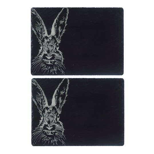 The Just Slate Company Set of 2 Hare Slate Place Mats