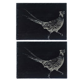 The Just Slate Company Set of 2 Pheasant Slate Place Mats