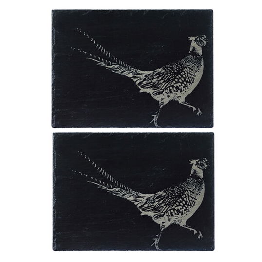 The Just Slate Company Set of 2 Pheasant Slate Place Mats