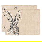 The Just Slate Company Set of 2 Hare Linen Place Mats