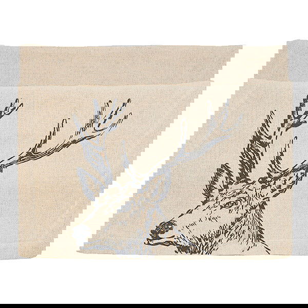 The Just Slate Company Stag Linen Table Runner