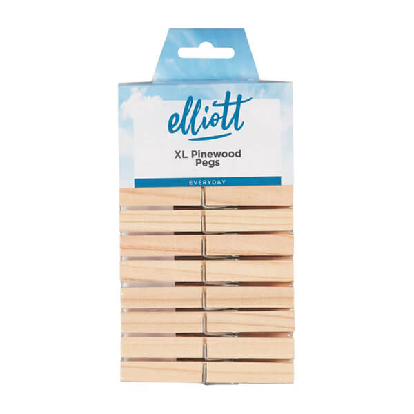 Elliotts Pine Wood Large Pegs 24 Pack
