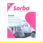 Sorbo Pack of 4 Metal Pan Scourers