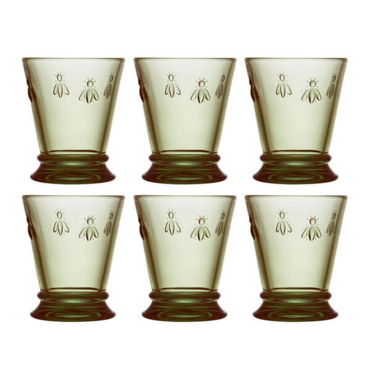 La Rochere Bee Tumbler Olive Green 270ml Set of 6