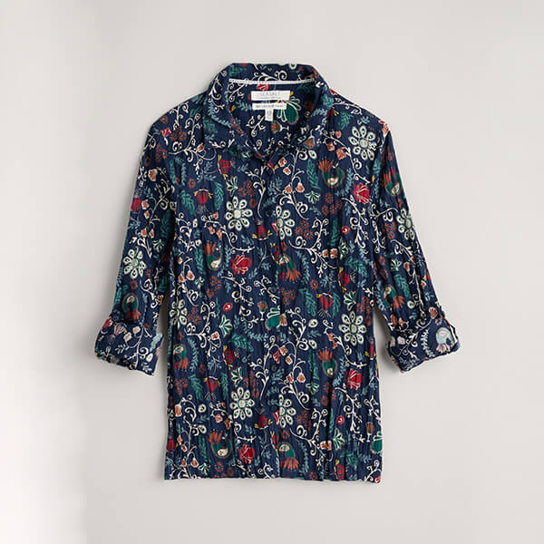 Seasalt Larissa Shirt Mousehole Foliage Magpie Size 14