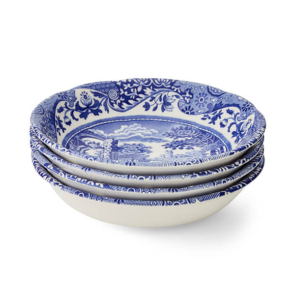 Spode Blue Italian Set of 4 15cm Cereal Bowls