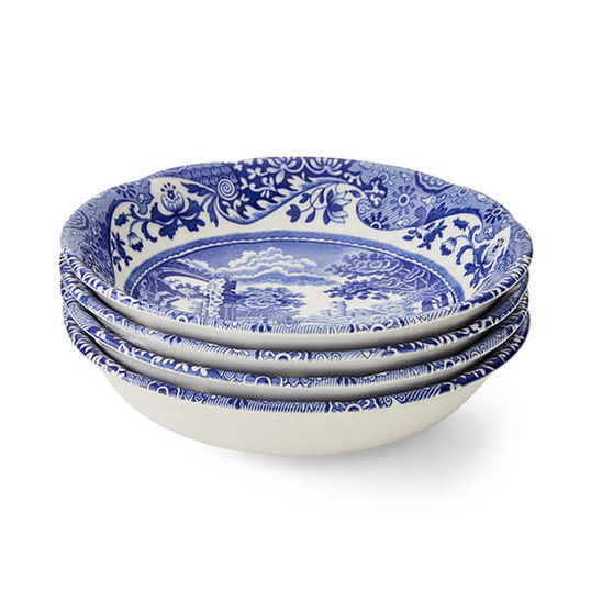 Spode Blue Italian Set of 4 15cm Cereal Bowls