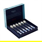 Spode Blue Italian Set of 6 Teaspoons