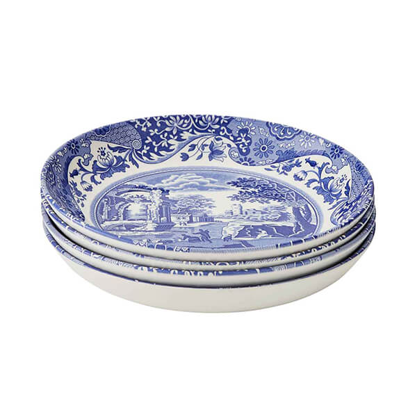 Spode Blue Italian Set of 4 23cm Pasta Bowls