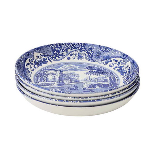 Spode Blue Italian Set of 4 23cm Pasta Bowls