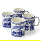 Spode Blue Italian Set of 4 Small Mugs