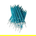Anniversary House Glitter Candles Blue with Holders Pack of 12