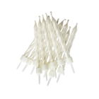 Anniversary House Pearlescent Candles White with Holders Pack of 12